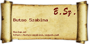 Butso Szabina névjegykártya